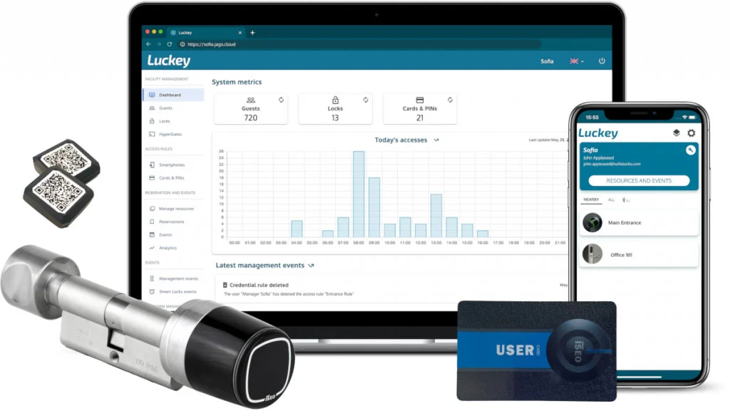 Nowoczesny system kontroli dostepu Luckey - urzadzenia i poswiadczenia